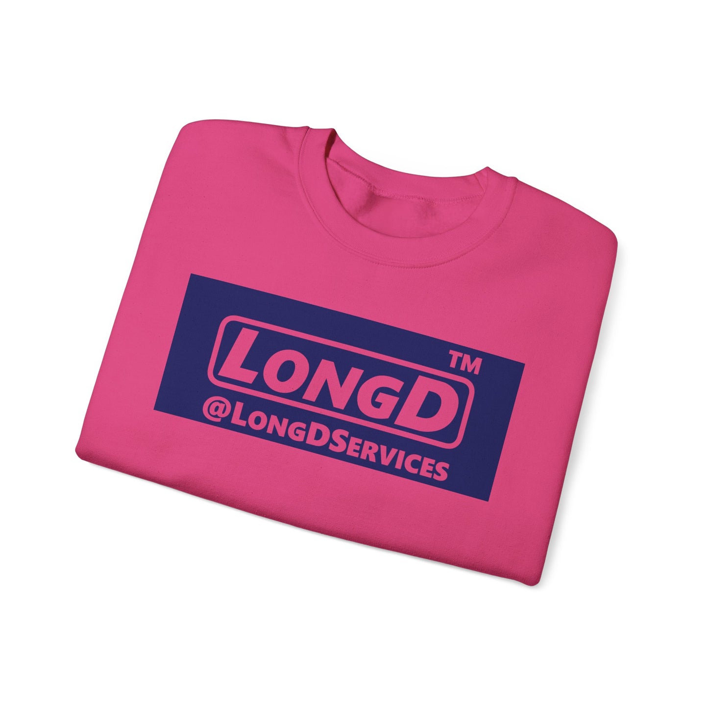 LongD negative official Tag logo crewneck sweatshirt