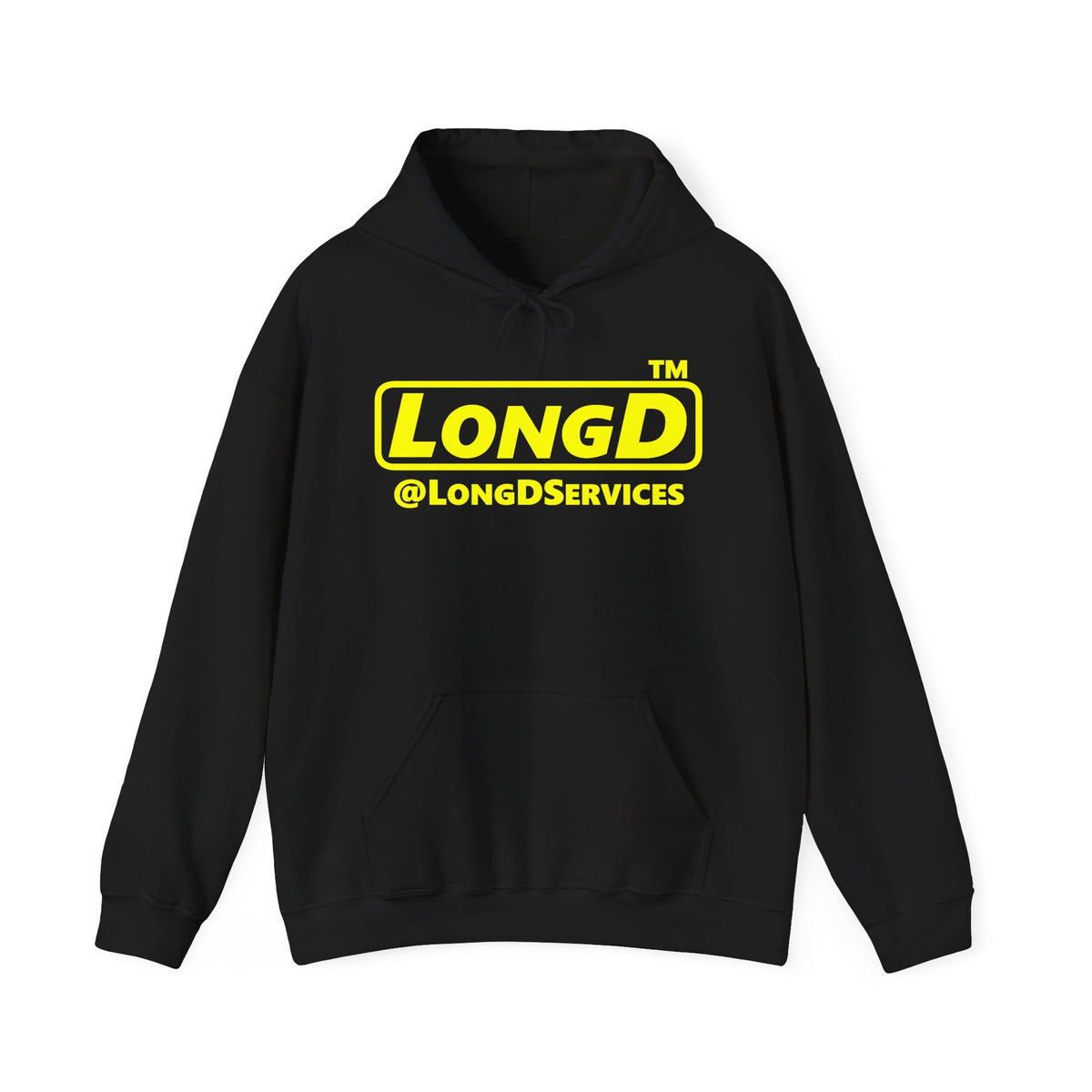 LongD Tag positive alternate basic Yellow (FFFF00) logo hoodie