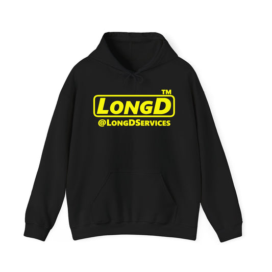 LongD Tag positive alternate basic Yellow (FFFF00) logo hoodie