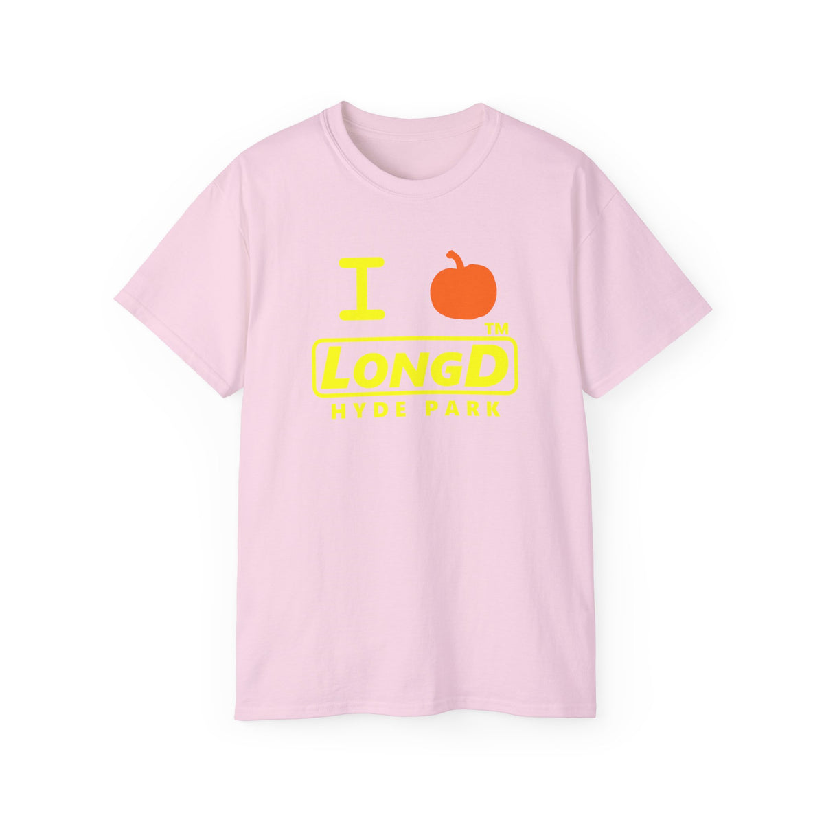 I pumpkin LongD Hyde Park positive alternate basic Yellow (FFFF00) logo cotton tee