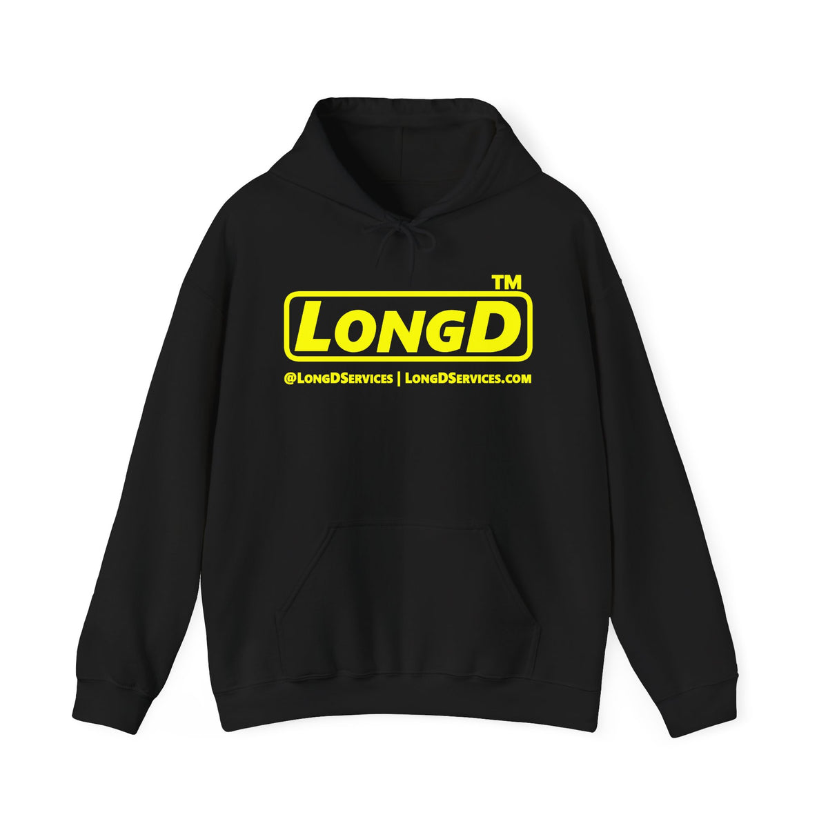 LongD Tag-domain positive alternate basic logo hoodie