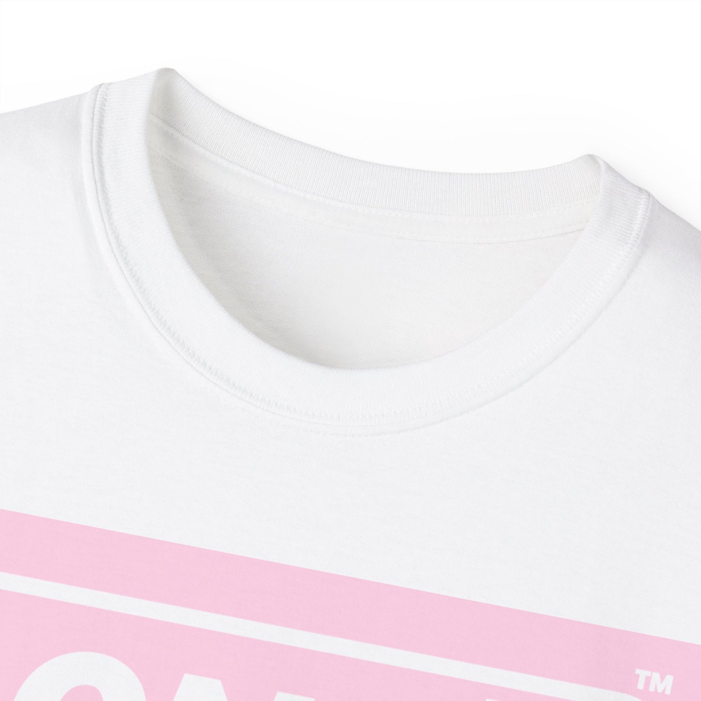 LongD® Logo Cotton Tee (Easter pastel pink negative text)