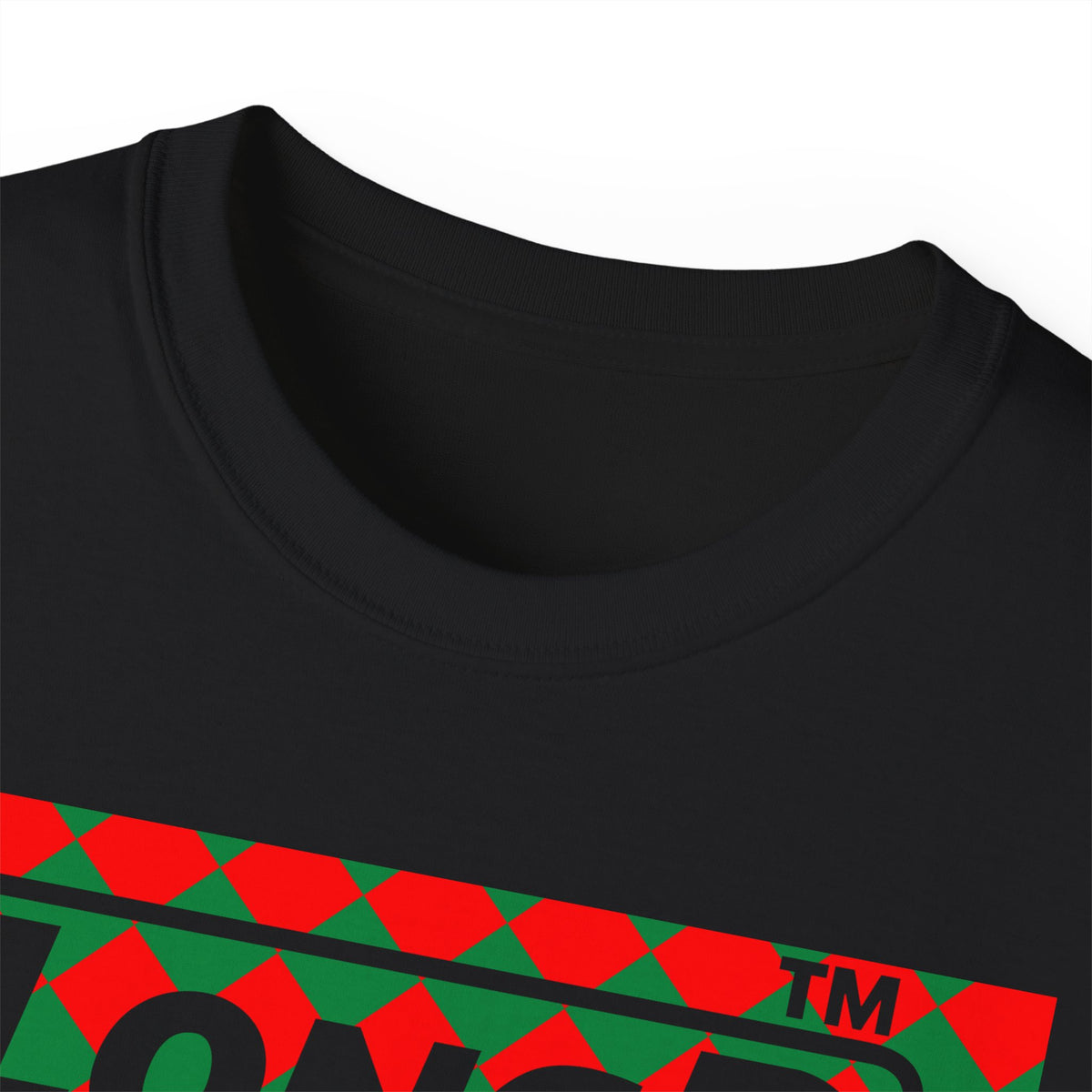 LongD Hyde Park negative argyle logo (Xmas colors) cotton tee