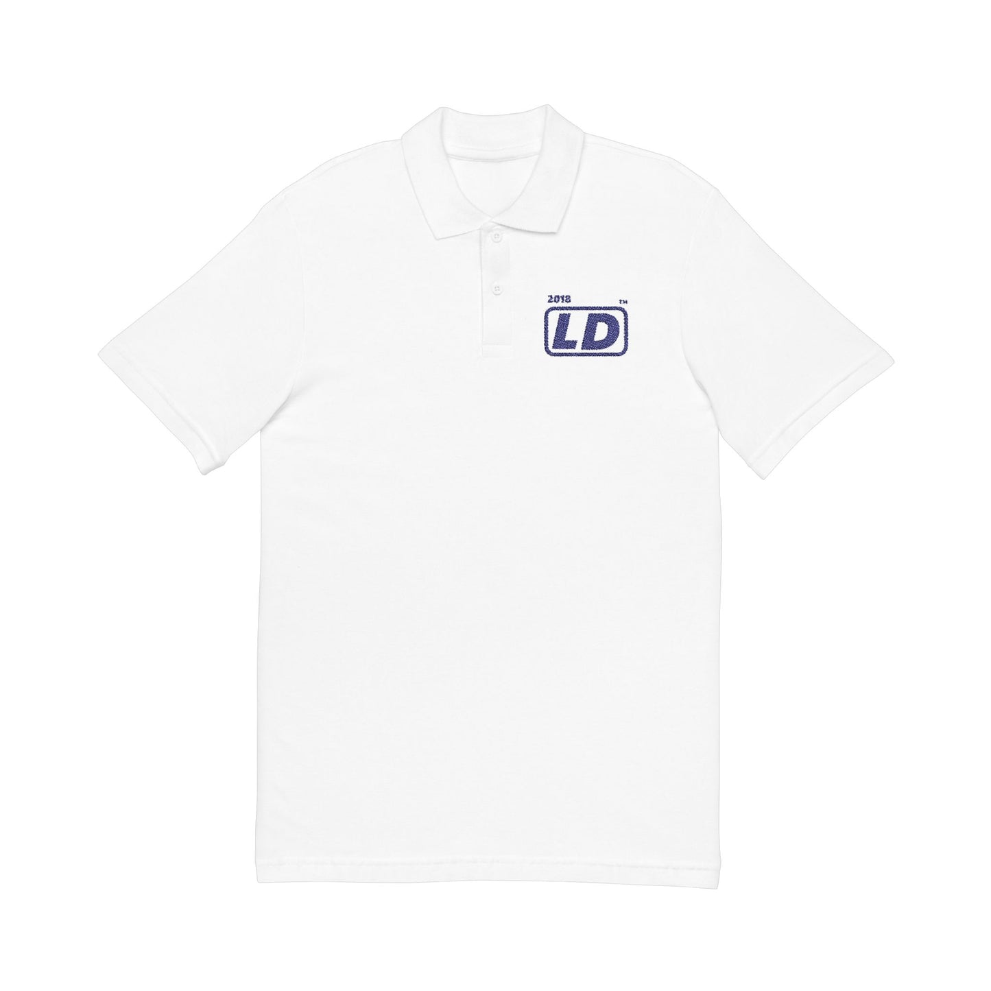 Embroidered LongD basic logo initials polo shirt