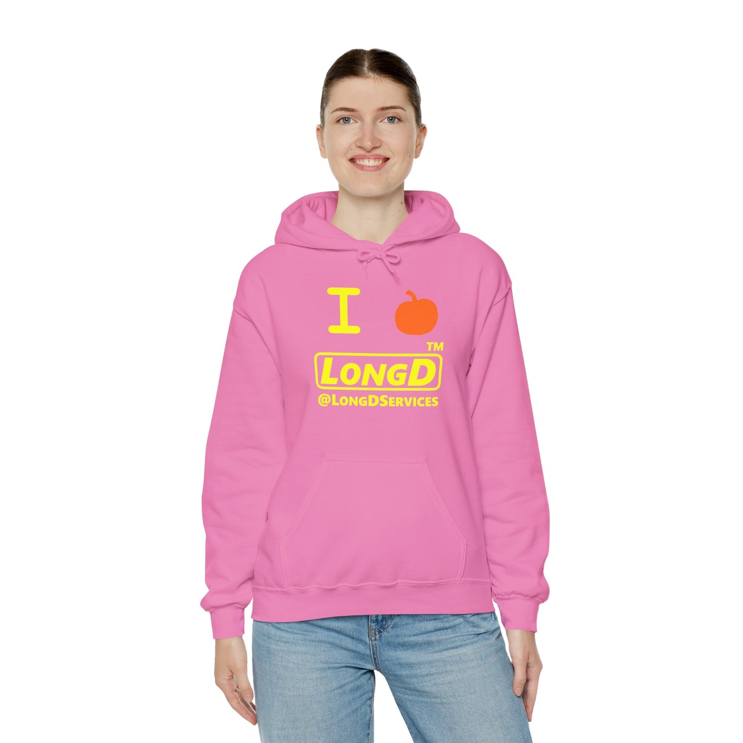 I Pumpkin LongD® Logo Hoodie yellow basic tag logo