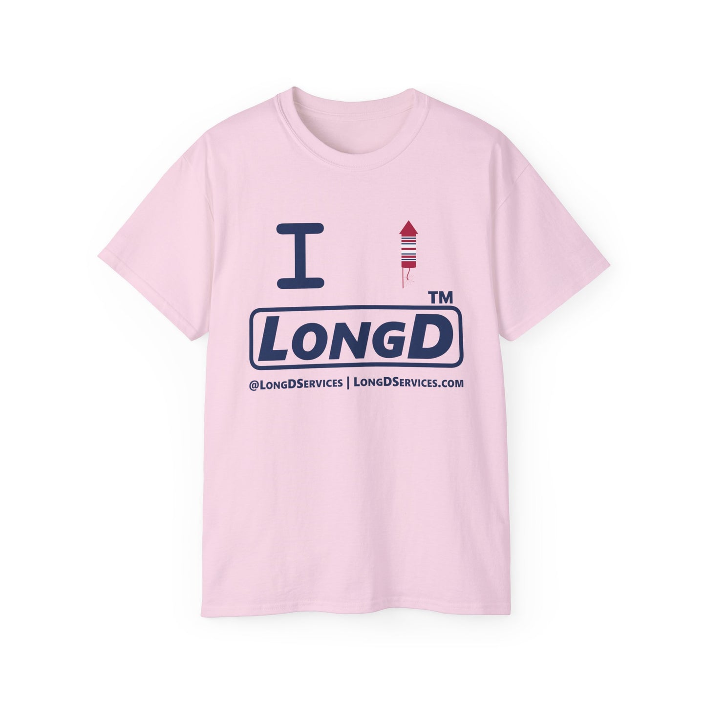 I firecracker LongD official basic tag-domain logo cotton tee