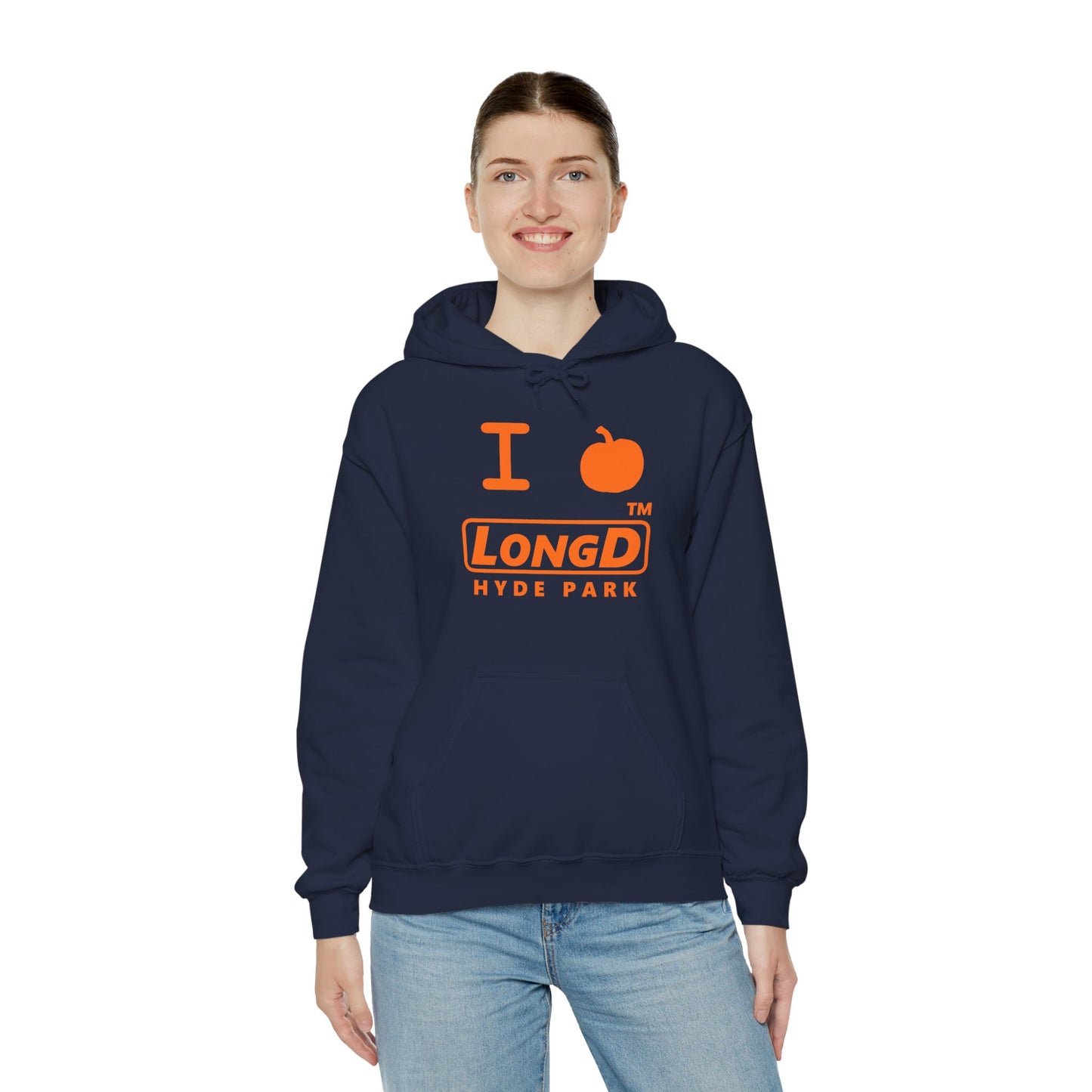 I Pumpkin LongD® Logo Hoodie orange basic Hyde Park logo