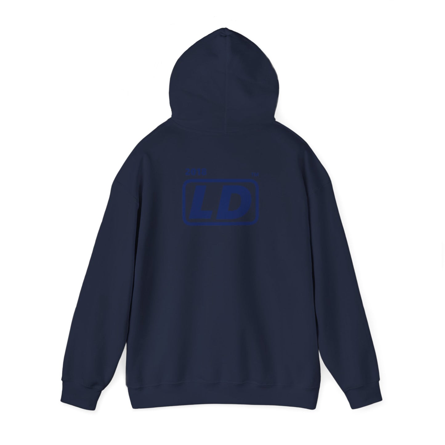 LongD® positive flag front-back Hyde Park logo Hoodie (Juneteenth colors)