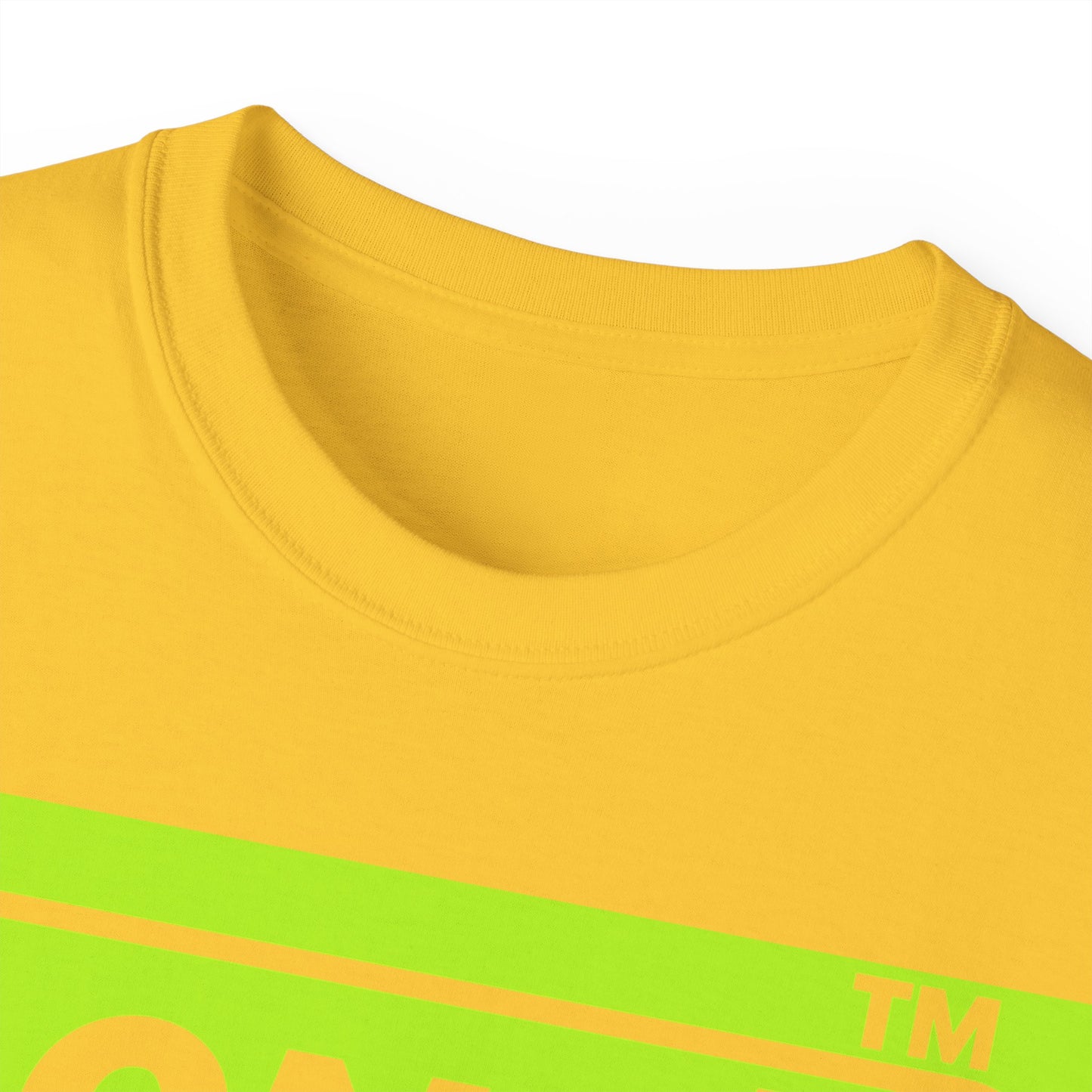LongD® negative lime green Chicago Logo Cotton Tee