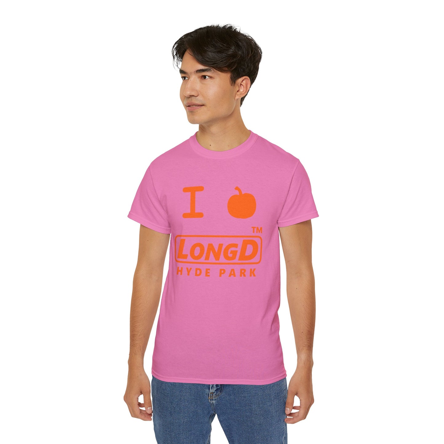 I Pumpkin LongD® Logo Cotton Tee positive orange basic Hyde Park logo