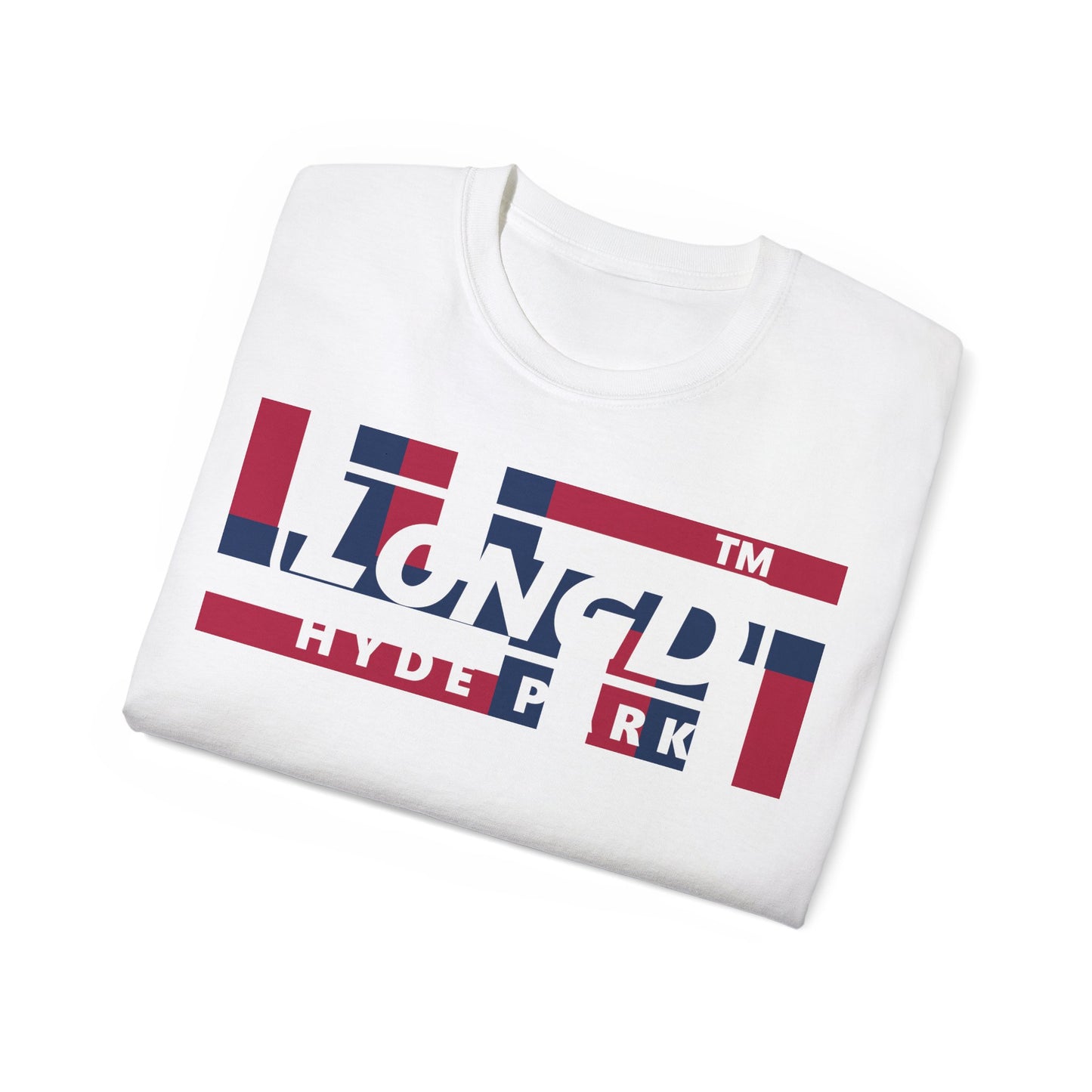 LongD negative modified windmill Hyde Park logo cotton tee (patriotic colors)