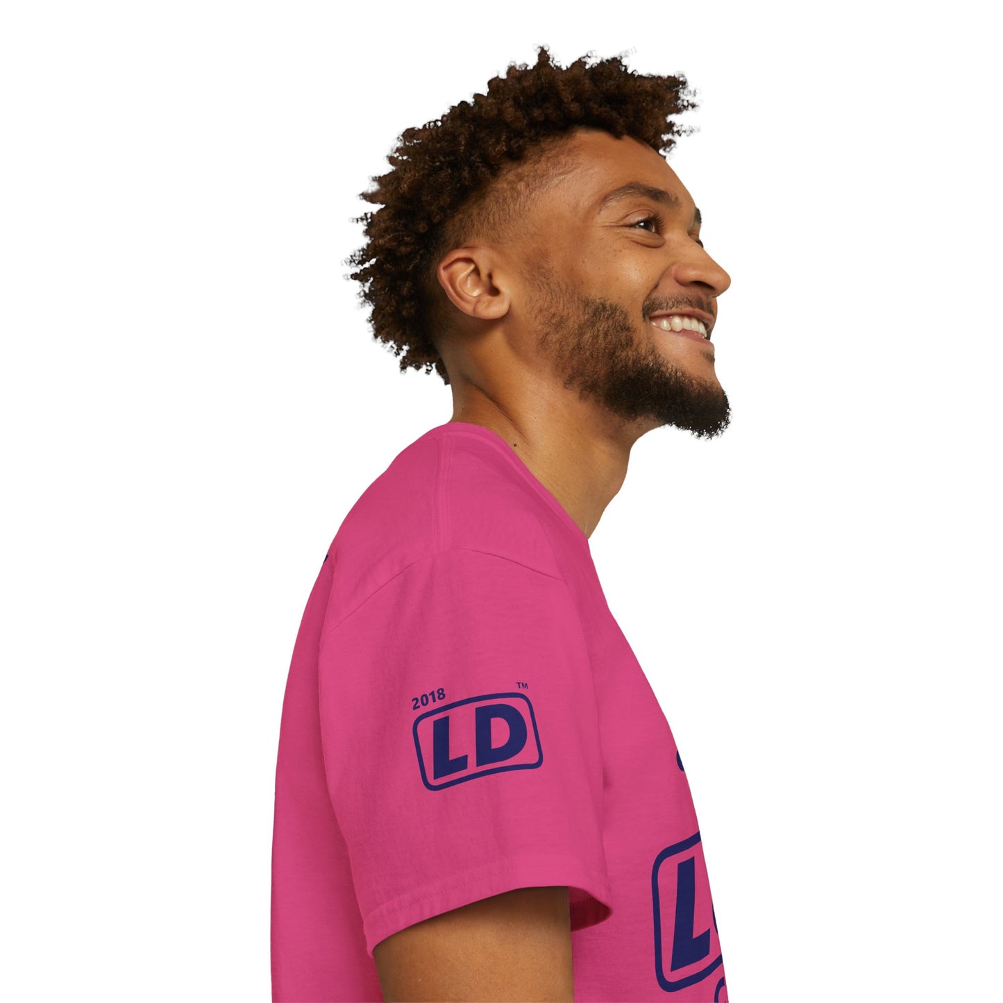 I fist LongD official Chicago logo 4-print cotton tee with multicolored fist