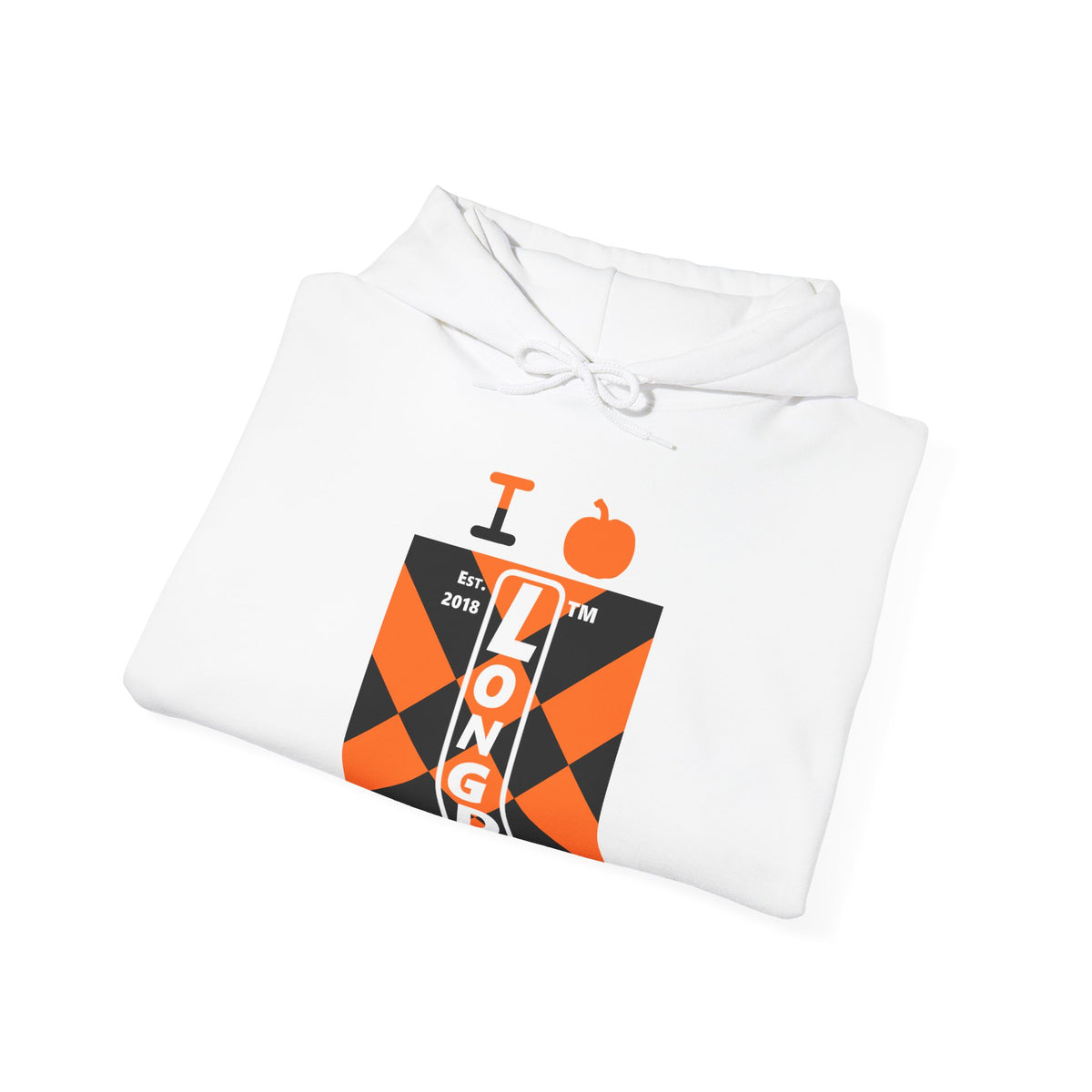 I pumpkin LongD Hyde Park negative upright mixed argyle logo hoodie