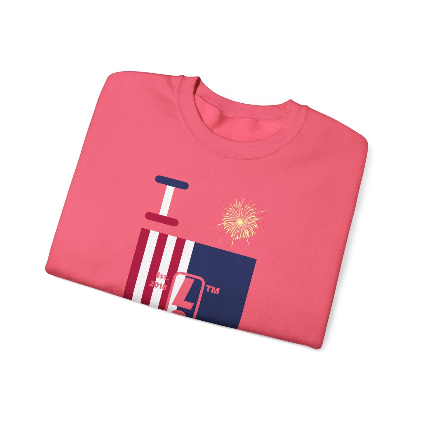 I Burst LongD negative cropped flag Hyde Park upright logo crewneck sweatshirt