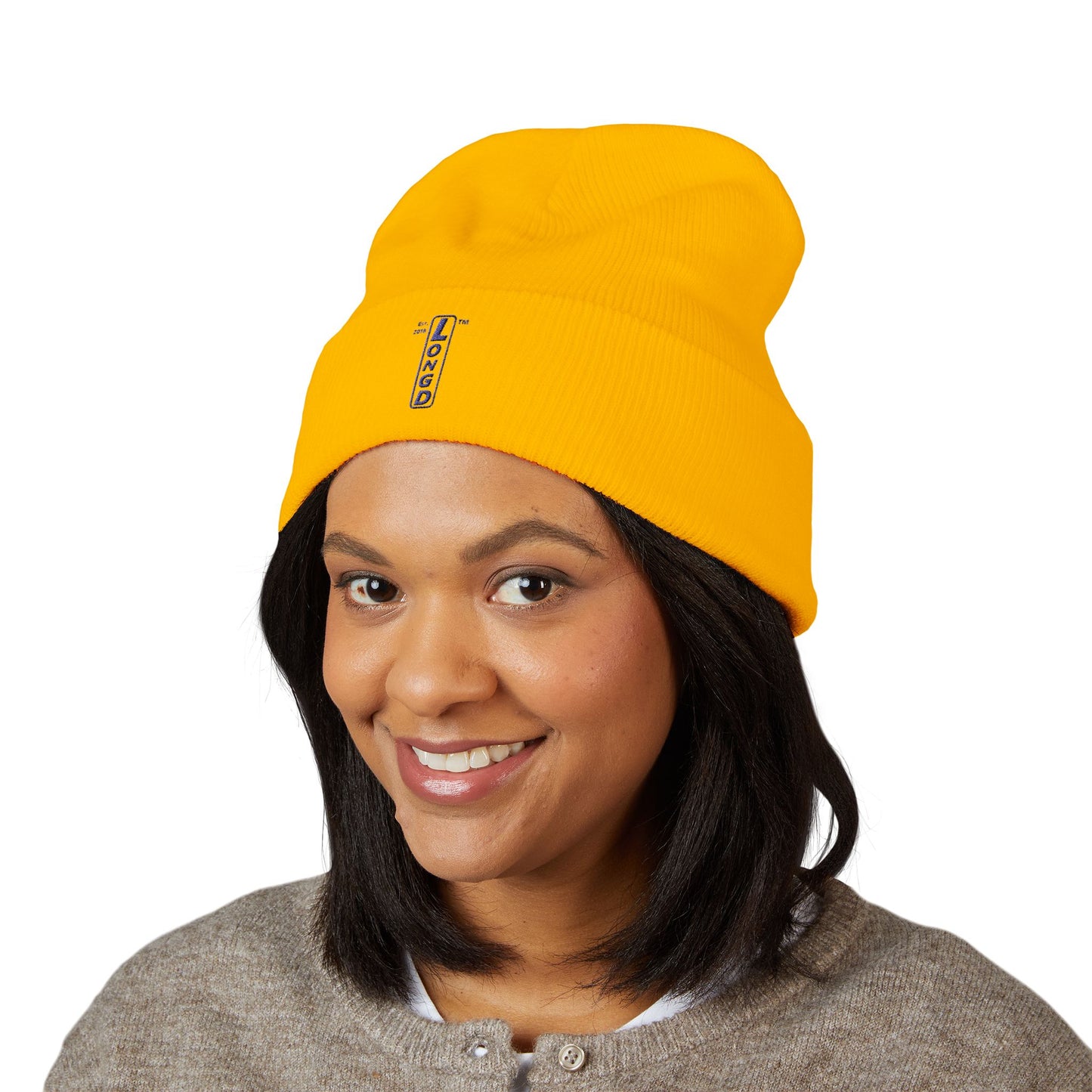 Embroidered Classic Cuffed Beanie basic official logo upright
