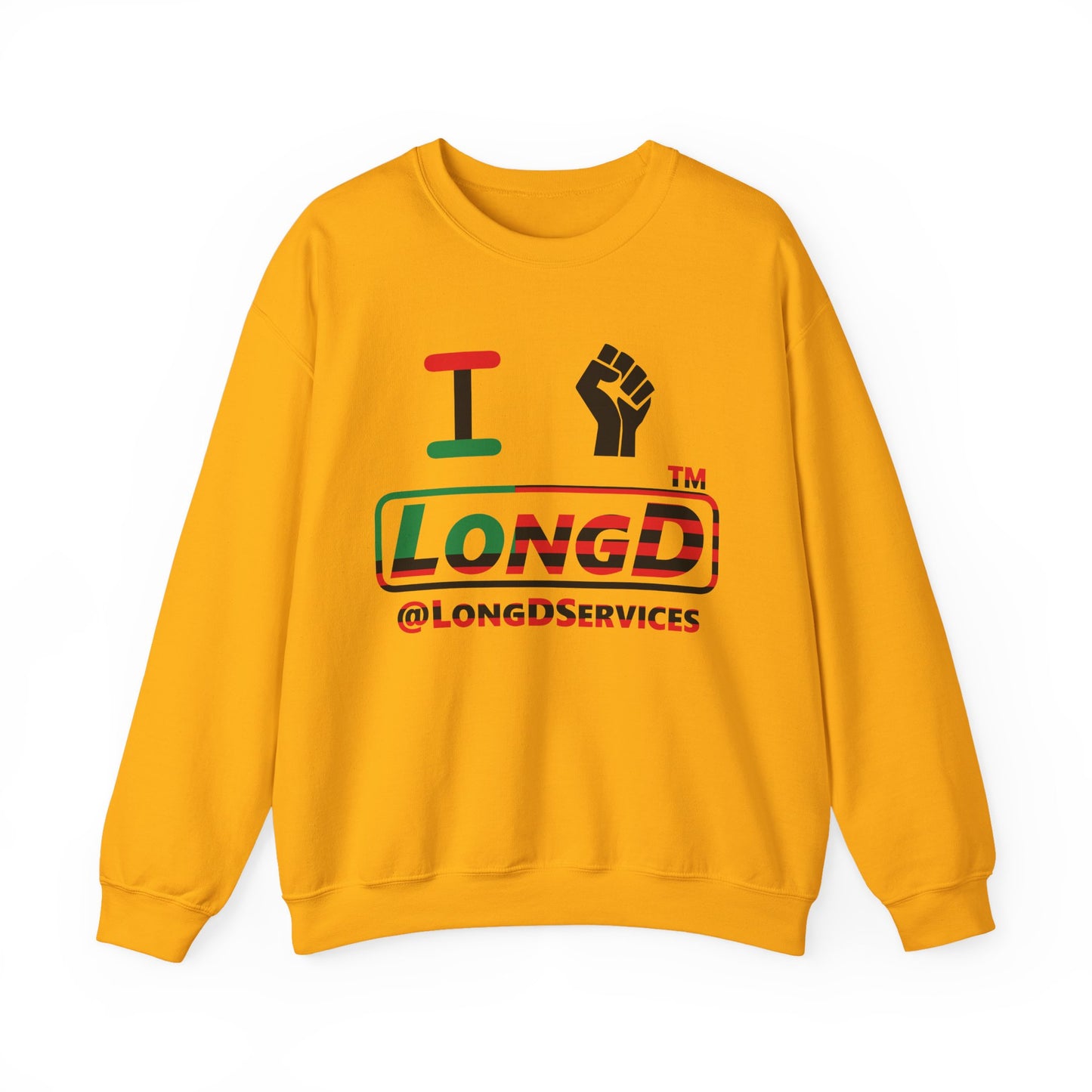 I fist LongD positive flag tag logo crewneck sweatshirt