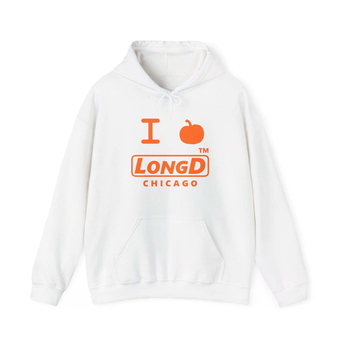 I Pumpkin LongD® Logo Hoodie orange basic Chicago logo