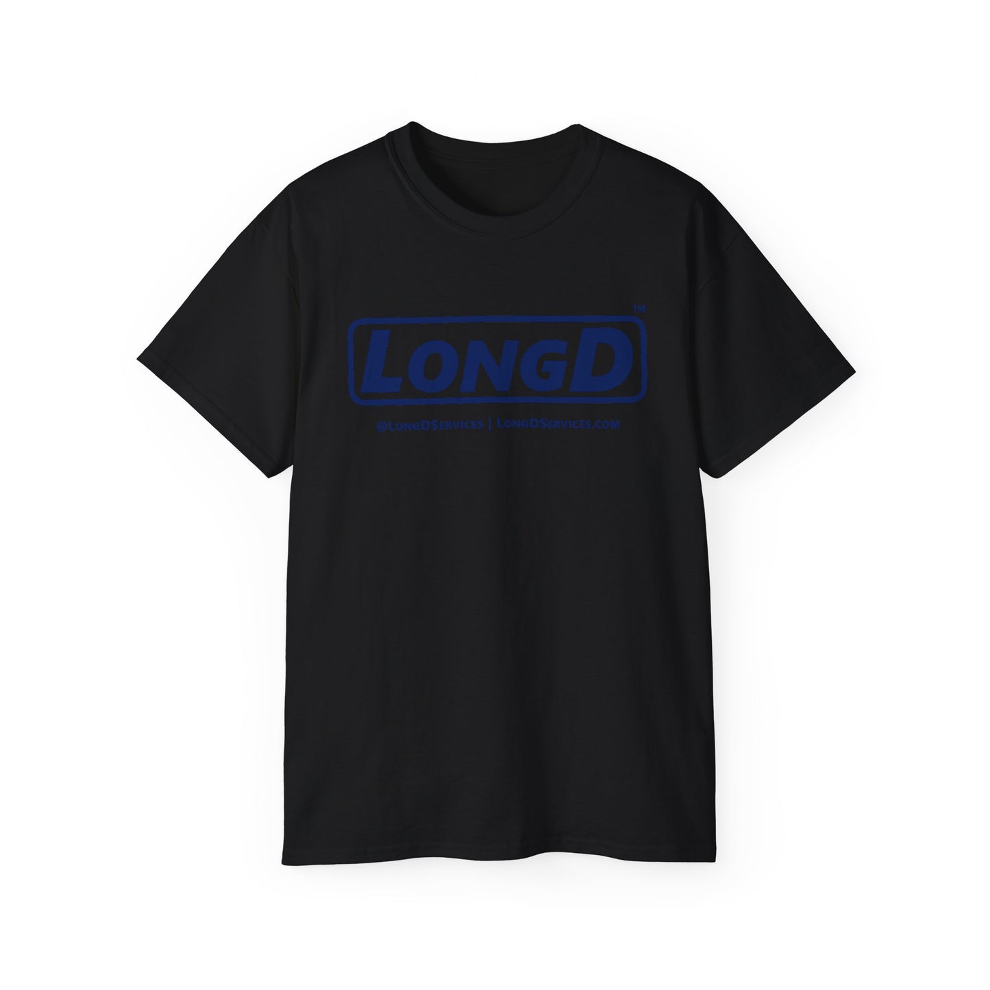 LongD® Logo Cotton Tee (Mardi Gras colored shirts with blue text)
