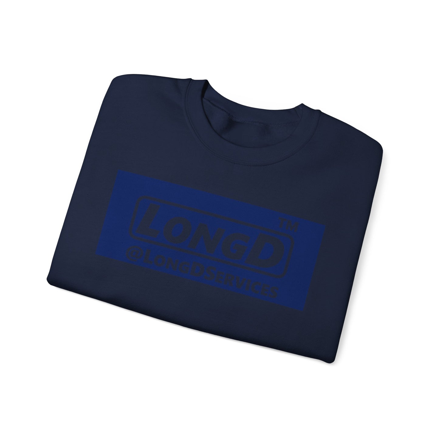 LongD negative official Tag logo crewneck sweatshirt