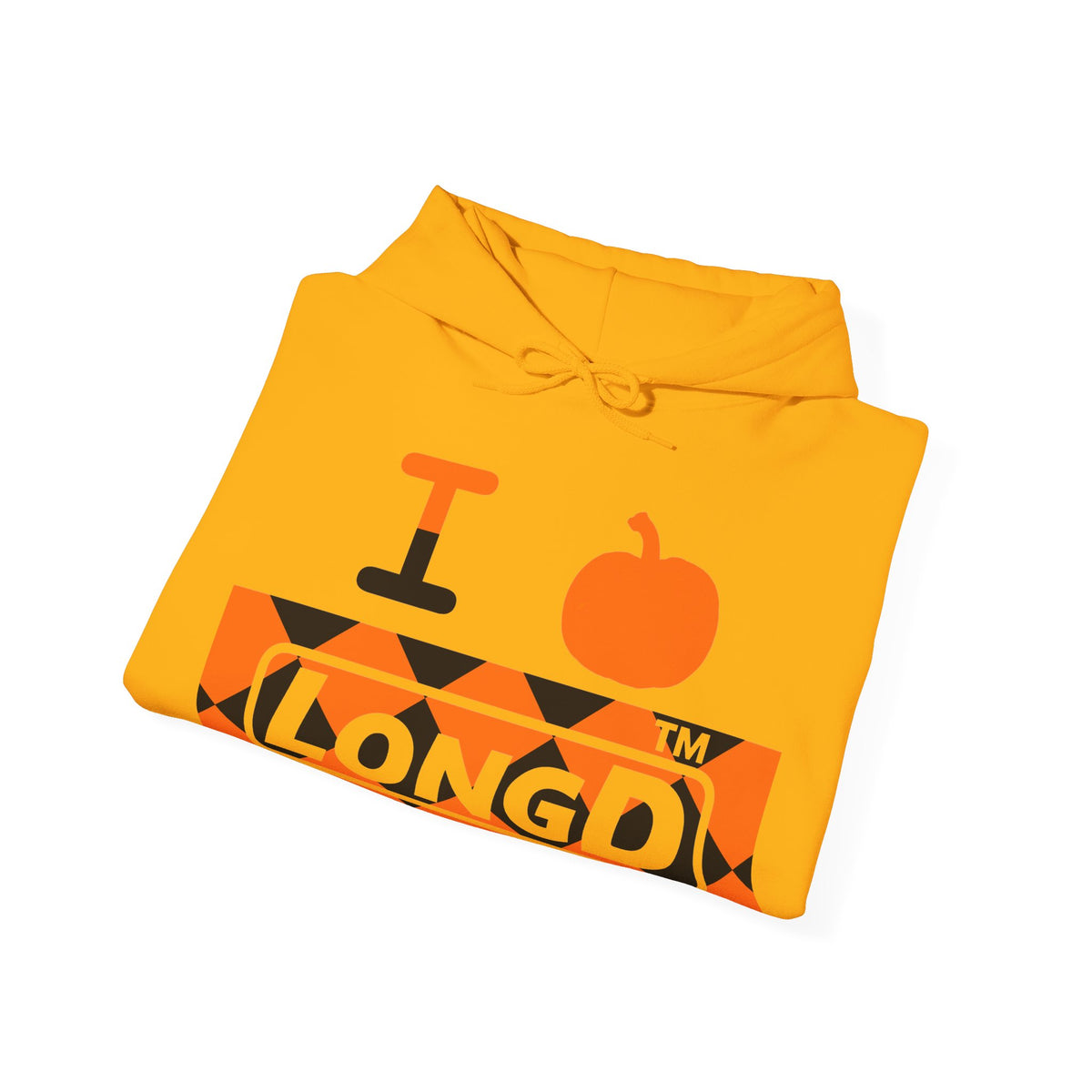 I pumpkin LongD Chicago negative argyle logo hoodie