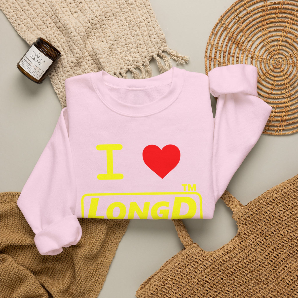 I Luv LongD Tag-domain positive alternate basic logo crewneck sweatshirt