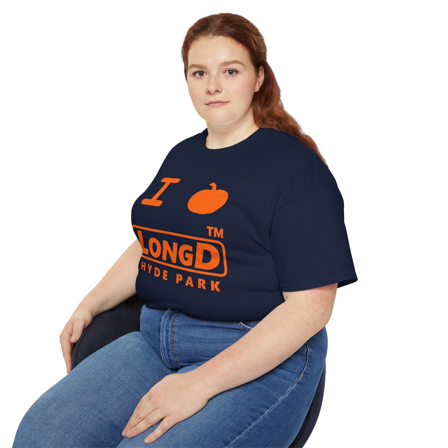 I Pumpkin LongD® Logo Cotton Tee positive orange basic Hyde Park logo
