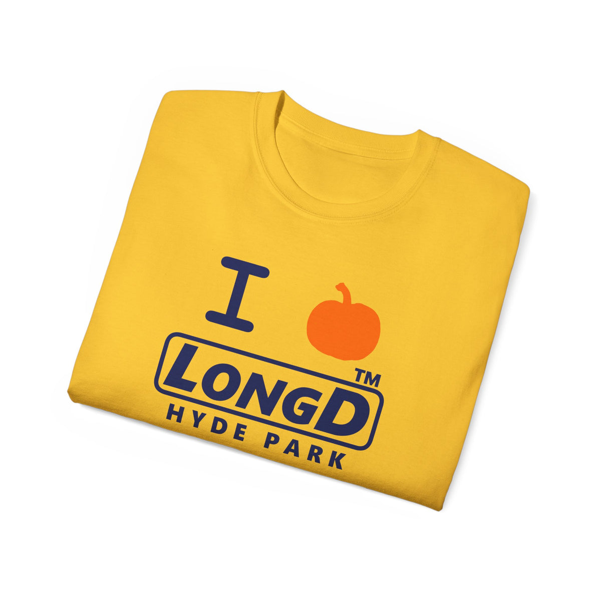 I pumpkin LongD Hyde Park positive basic Navy (002060) front-back logo cotton tee