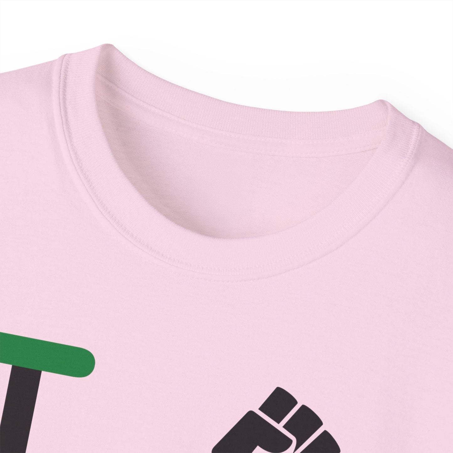 I fist LongD negative flag tag logo cotton tee