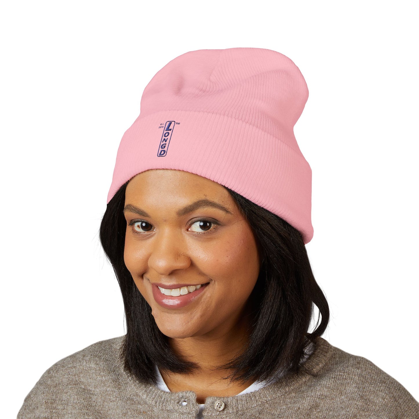 Embroidered Classic Cuffed Beanie basic official logo upright