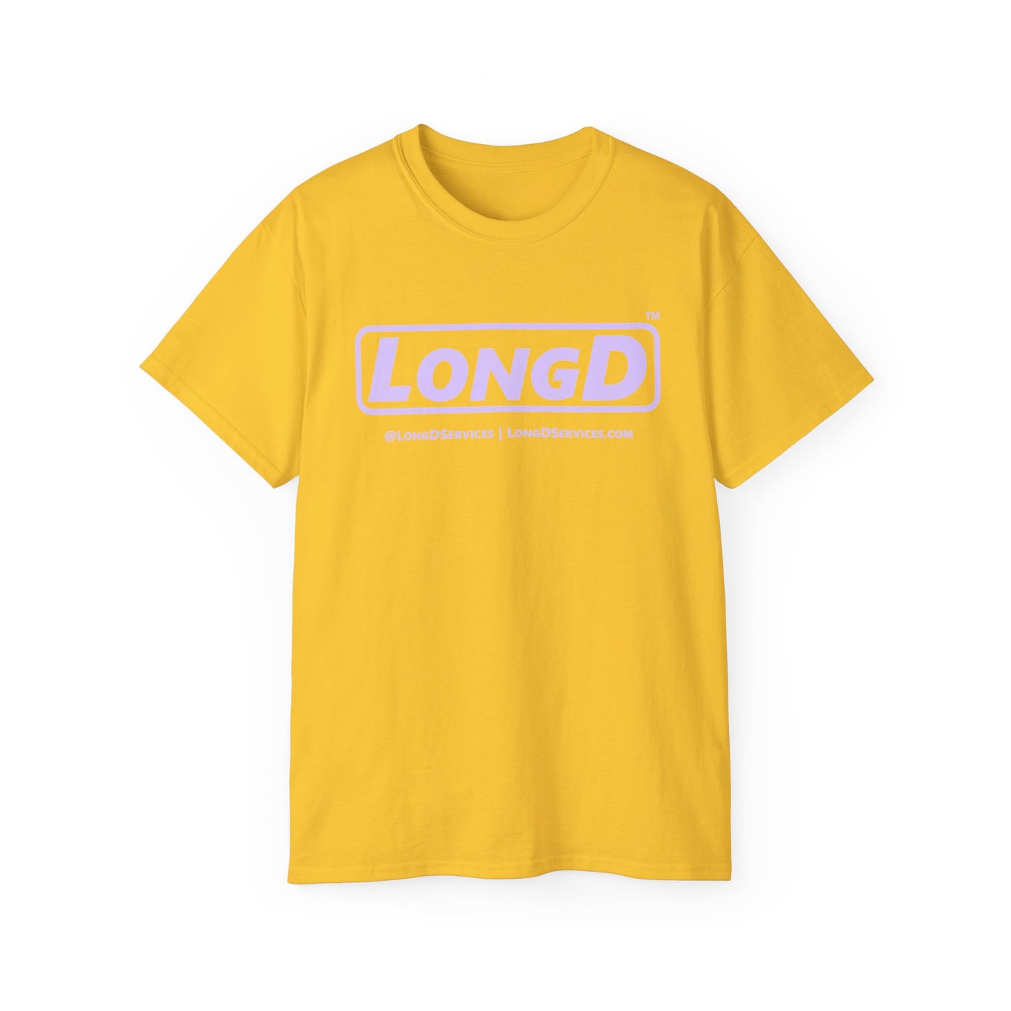 LongD® Logo Cotton Tee (Easter pastel purple in positive text)