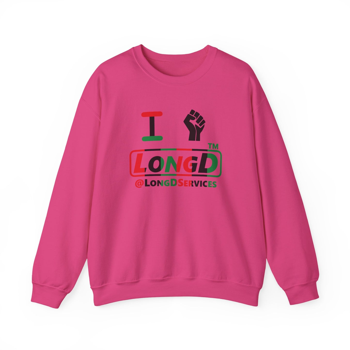 I fist LongD positive vertical 6-striped tag logo crewneck sweatshirt