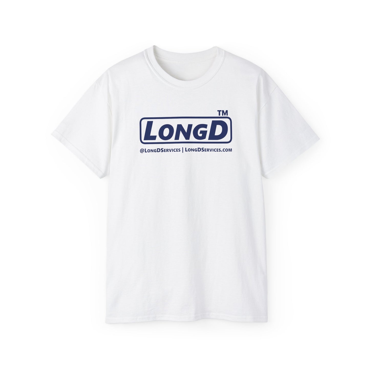LongD Tag-domain positive official basic logo cotton tee