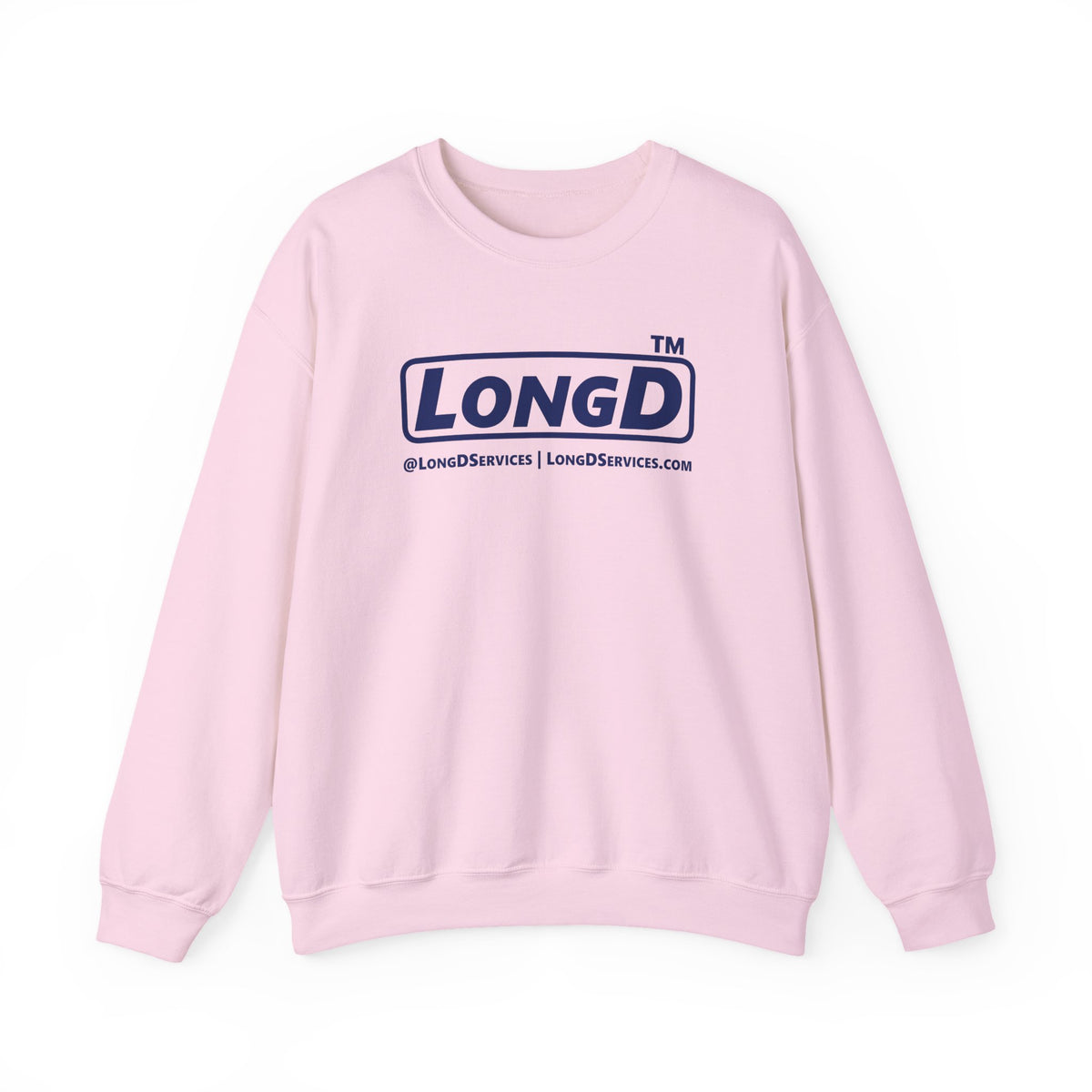 LongD Tag-domain positive basic Navy (002060) logo crewneck sweatshirt