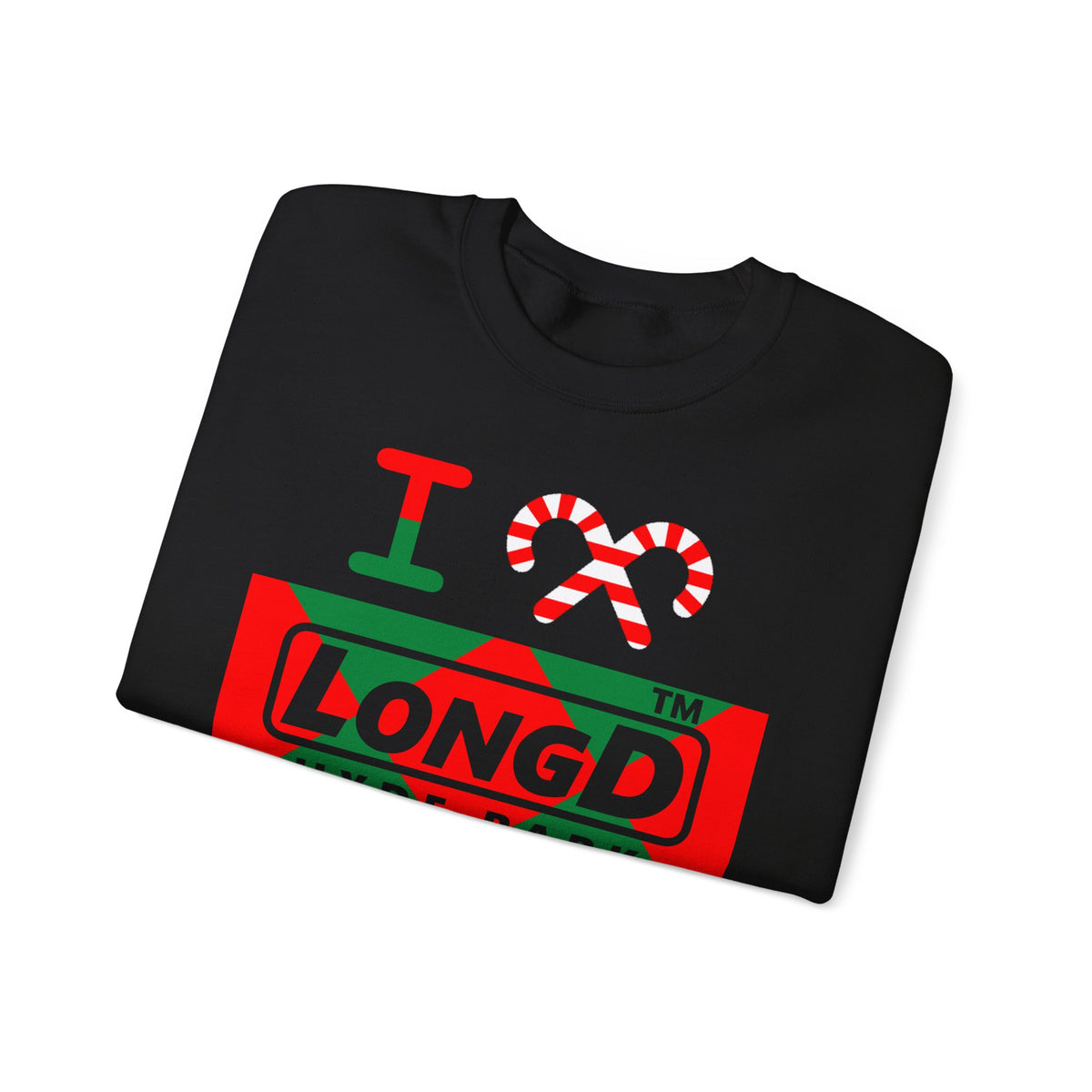 I candy cane LongD Hyde Park negative big argyle logo crewneck sweatshirt