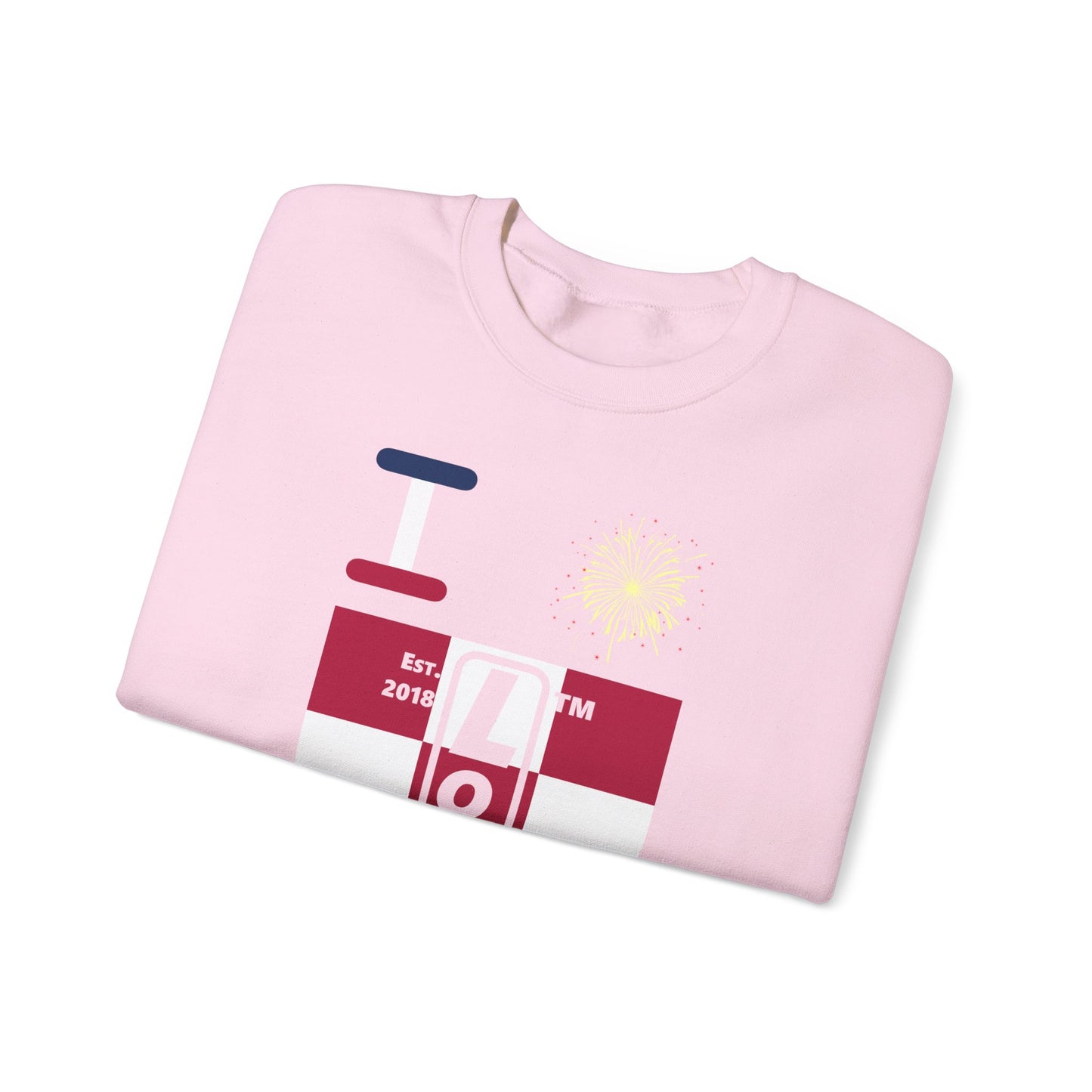 I Burst LongD negative 4x3 Hyde Park upright logo crewneck sweatshirt