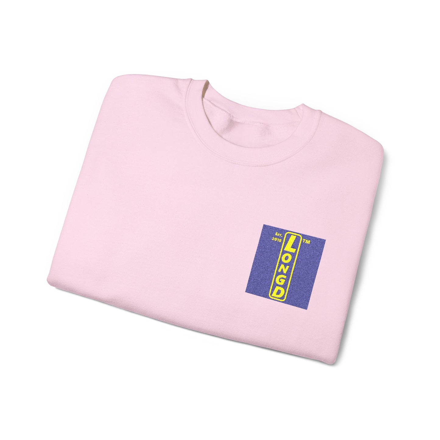 Embroidered Unisex Heavy Blend™ Crewneck Sweatshirt reverse logo upright