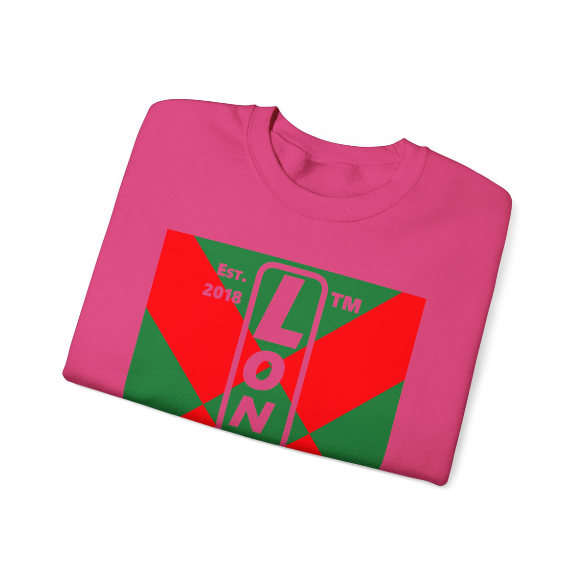LongD Hyde Park negative upright argyle x logo (Xmas colors) crewneck sweatshirt