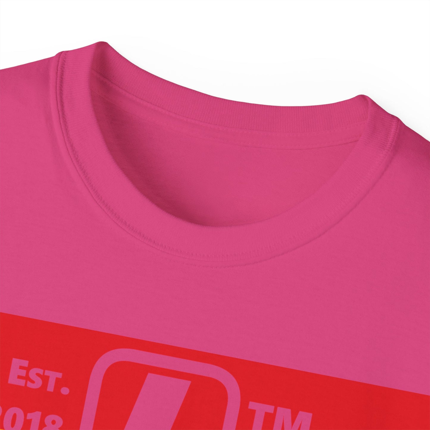 LongD Cotton Tee negative horizontal striped Hyde Park upright logo (Pride colors)