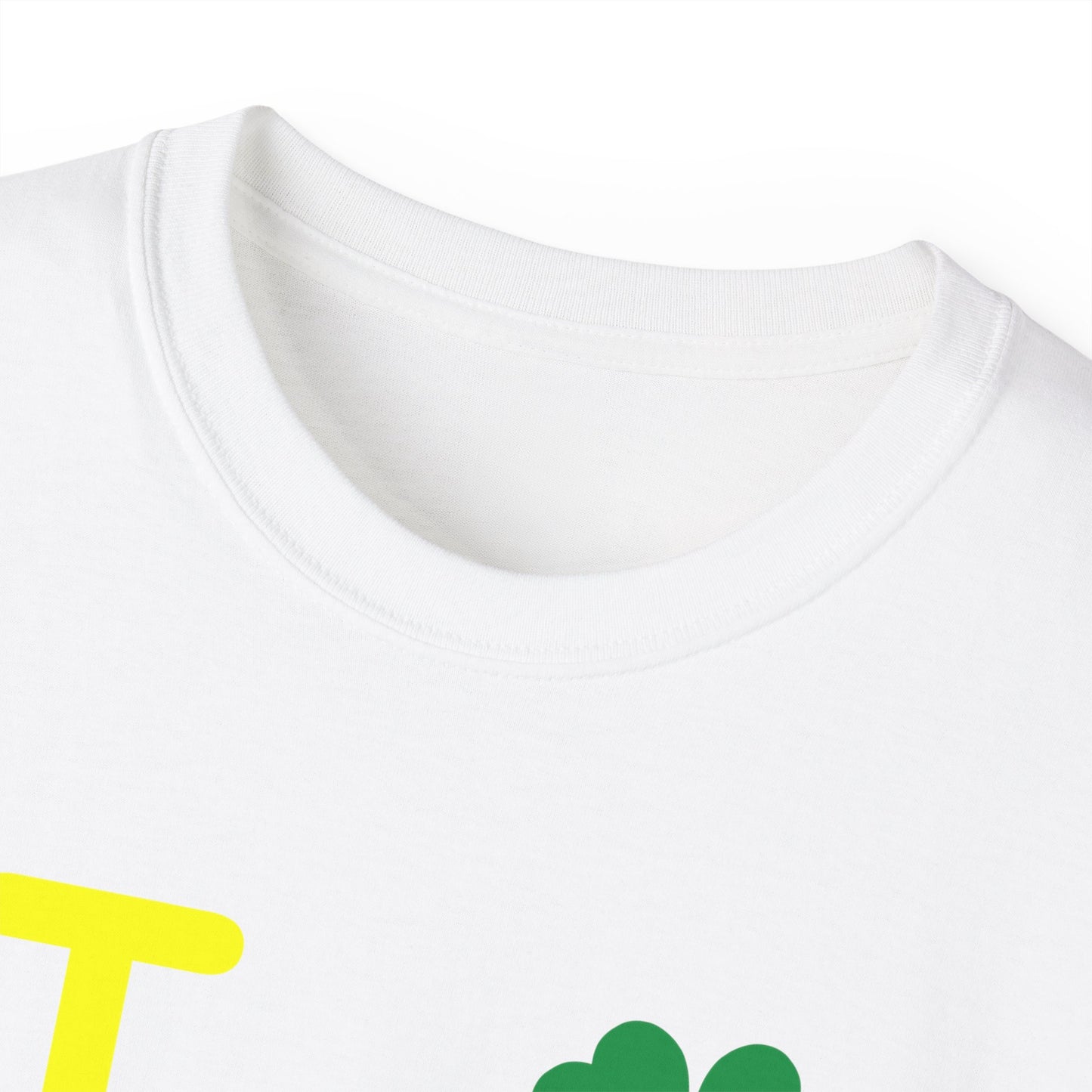 I Clover LongD® Logo Cotton Tee (St. Patrick's Day -Yellow with 4-leaf clover)