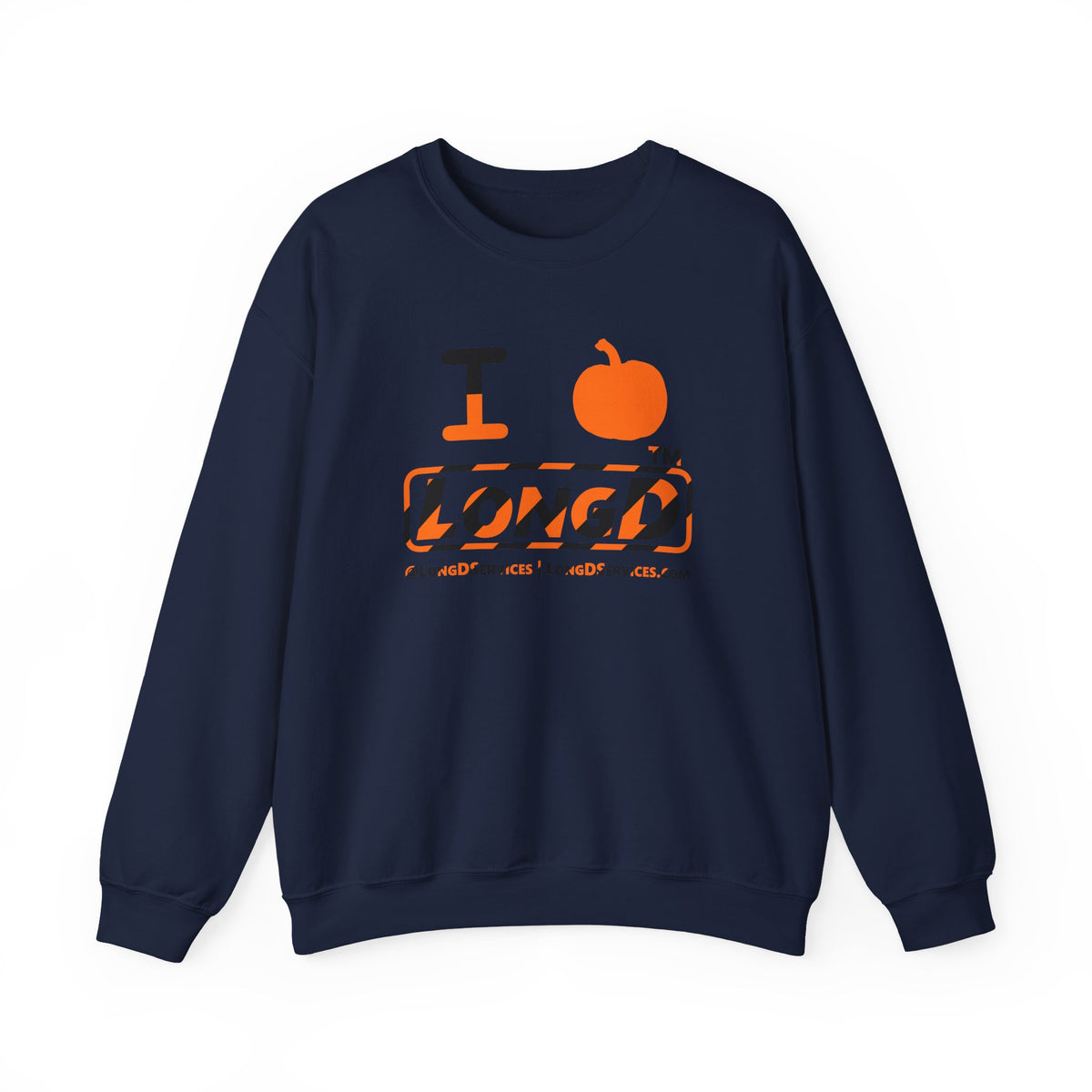 I pumpkin LongD Tag-domain positive 12-striped logo crewneck sweatshirt