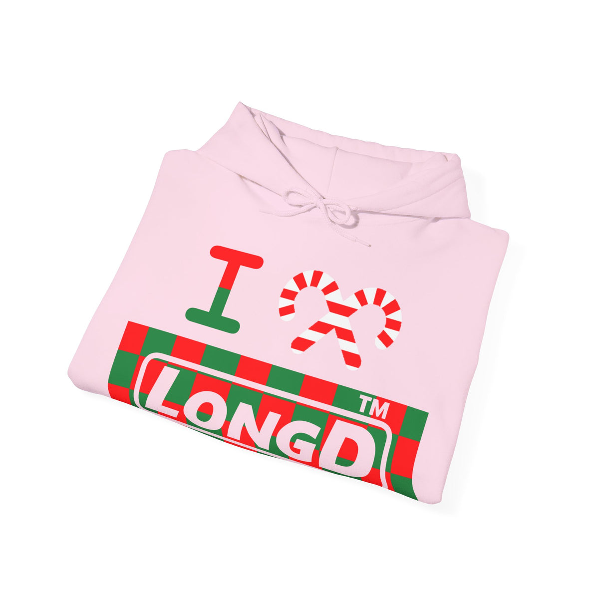 I candy cane LongD Chicago negative checkered logo hoodie