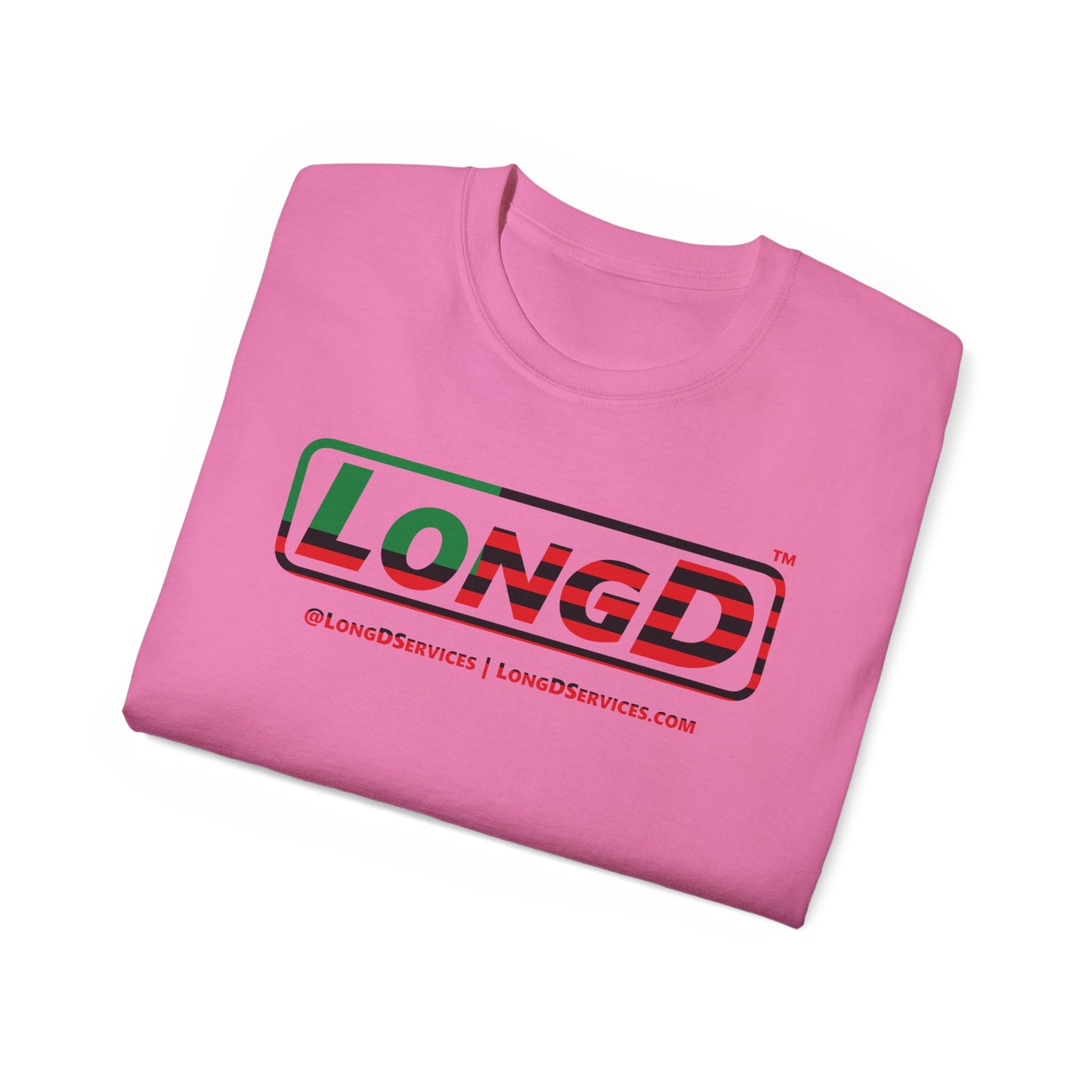 LongD® Logo Cotton Tee Juneteenth positive flag