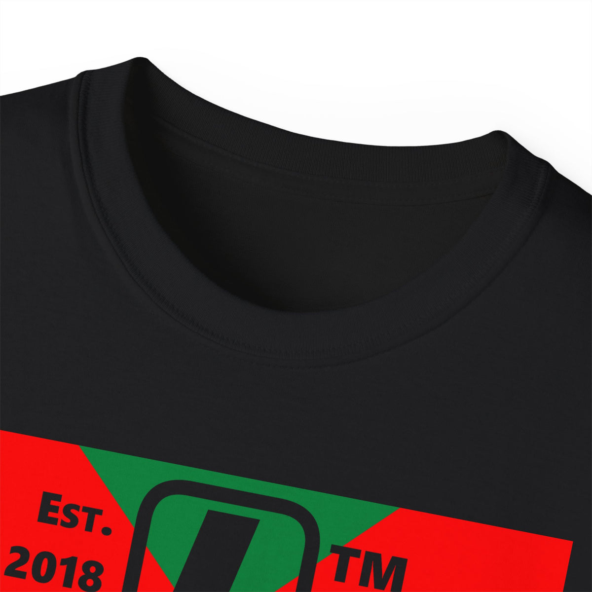 LongD Hyde Park negative upright downward chevron logo (Xmas colors) cotton tee