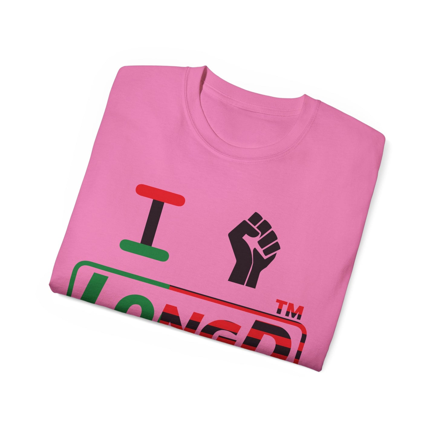I fist LongD positive flag tag logo cotton tee