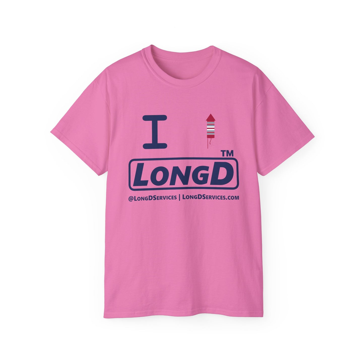 I firecracker LongD official basic tag-domain logo cotton tee