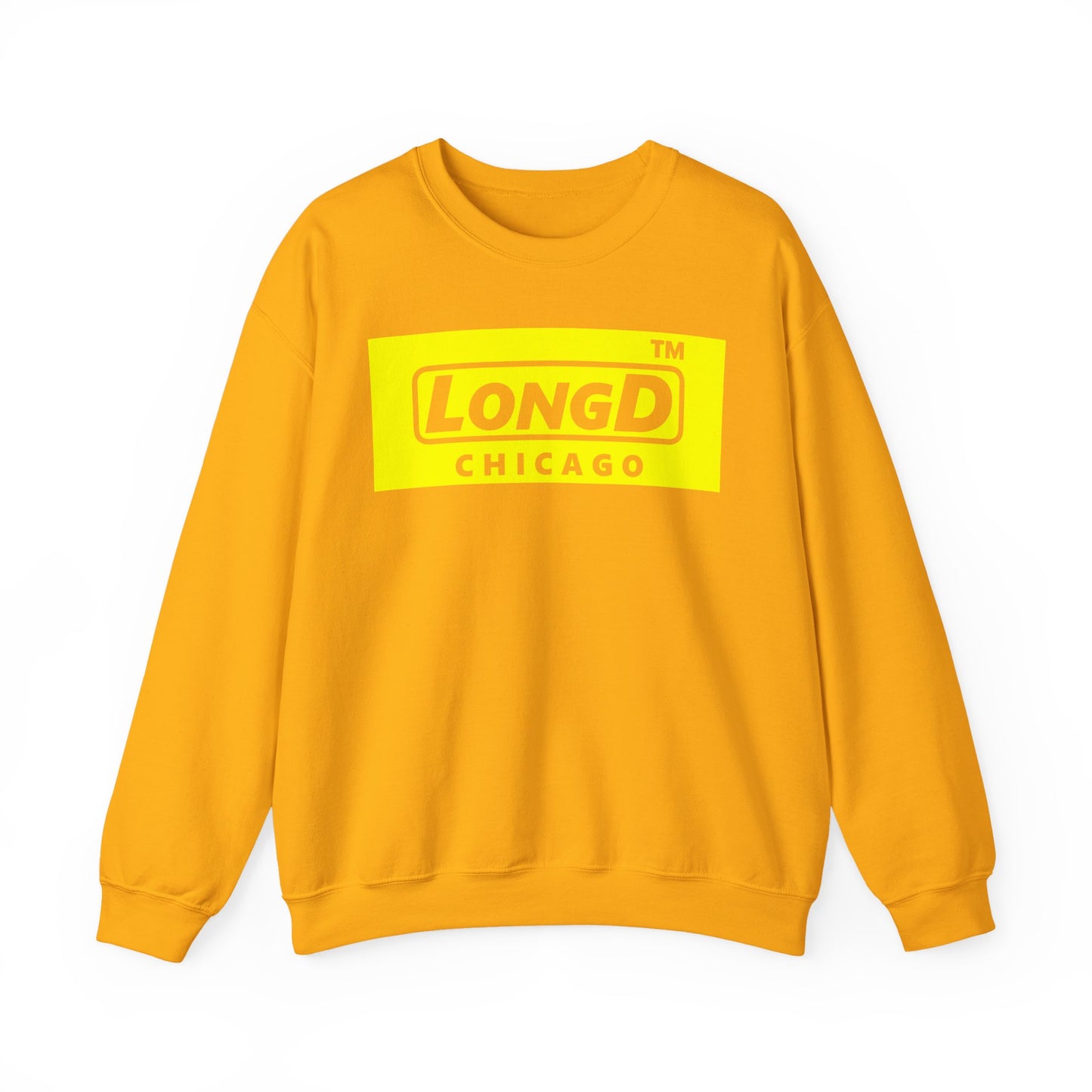 LongD negative reverse Chicago logo crewneck sweatshirt