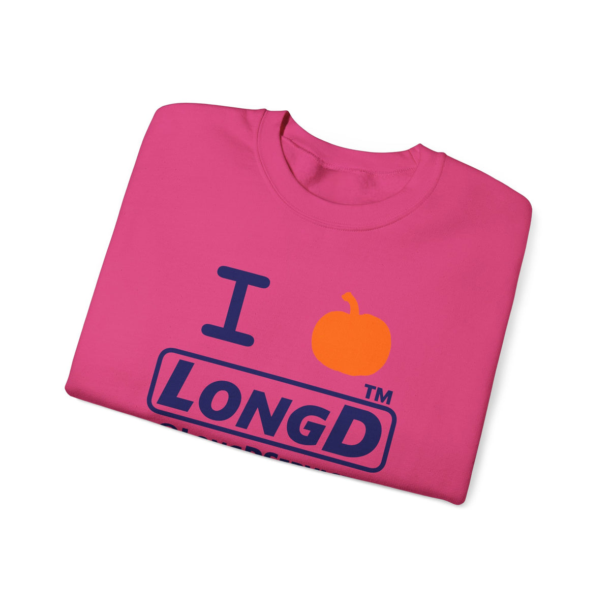 I pumpkin LongD Tag positive basic Navy (002060) logo crewneck sweatshirt