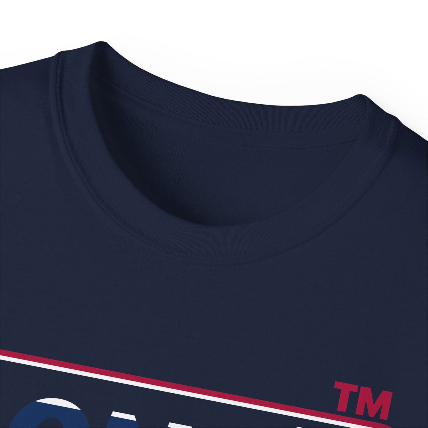 LongD positive horizontal 6-striped Hyde Park logo cotton tee (patriotic colors)