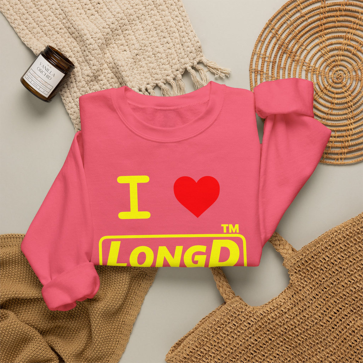 I Luv LongD Tag-domain positive alternate basic logo crewneck sweatshirt
