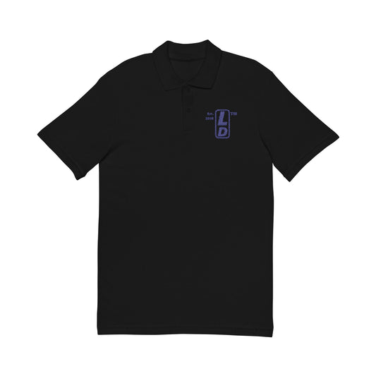 Embroidered LongD basic logo upright initials polo shirt